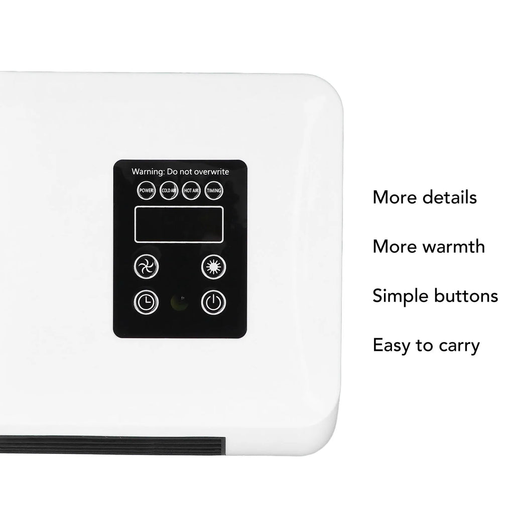 Wall Mounted Conditioner Heater Adjustable Wall Mount Portable Conditioner  Fast Heating Energy Saving for Bedroom