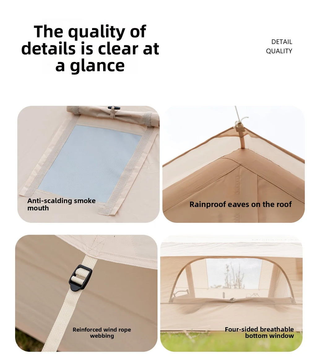 Mountainhiker Outdoor Camping Inflatable Tent Portable Folding Fully Automatic Rainproof Tourism 12 ㎡ Family House