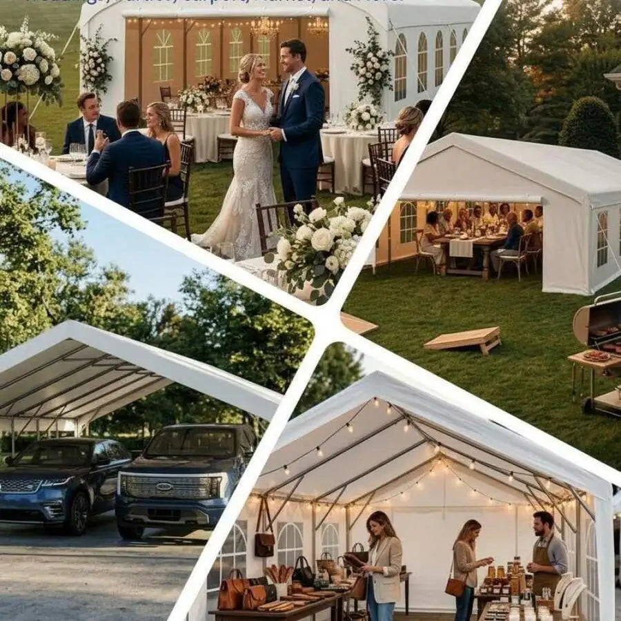 20x40 Ft Heavy Duty Party Tent With Removable Sidewalls And Windows Commercial Wedding Canopy