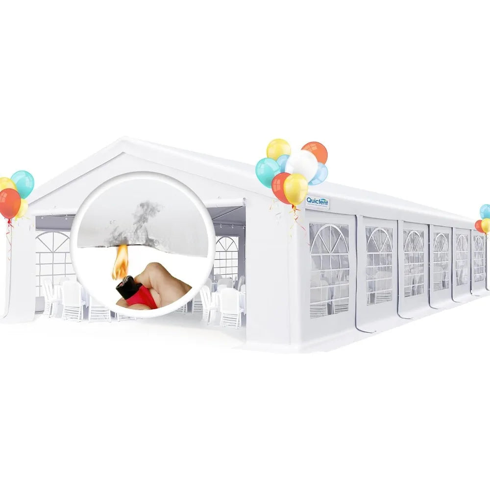 20x40 Party Tent Heavy Duty Upgrade PVC Fire Retardent Vinyl Outdoor Gazebo Wedding Canopy Carport Shelter BBQ Tents