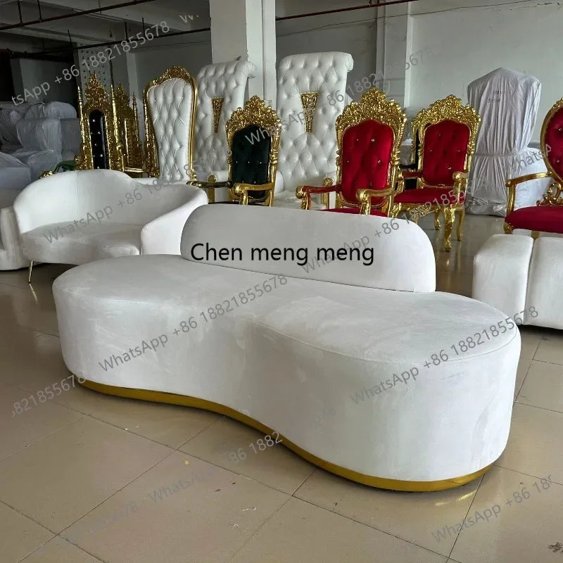 M183 Manufacturer customizes special-shaped fabric sofa office reception sofa living room light luxury wedding sofa