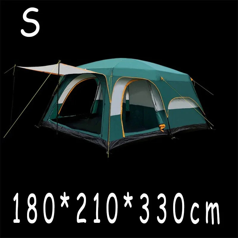 6 - 10 People Family Tour Hiking Picnic Rain-proof Mosquito-proof Wind-proof Camping Tent Outdoor  2 Rooms tent