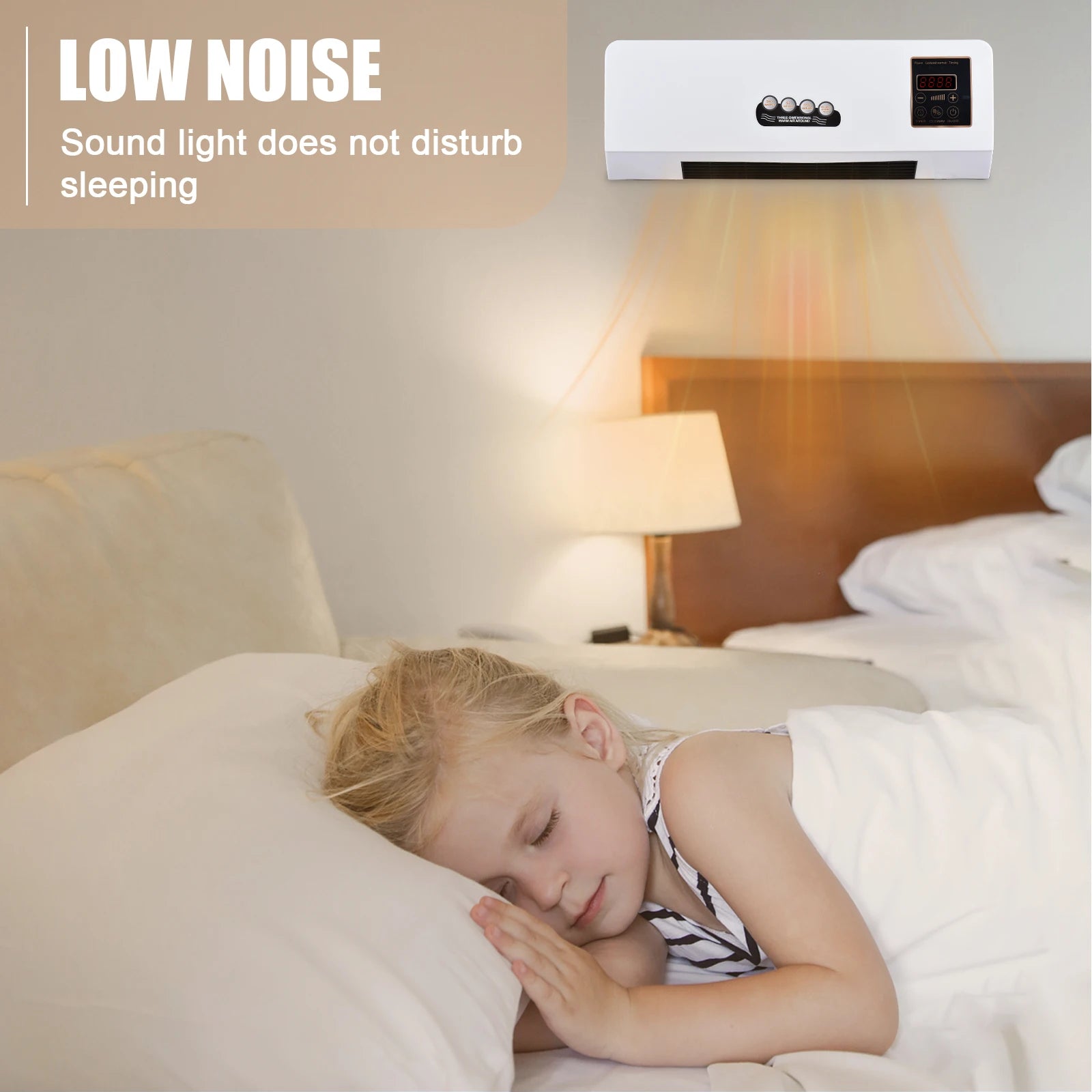 2 in 1 Wall-mounted Air Conditioner Electric Heating Fan with Remote Control Hot Wind Natural Wind Simple Air Conditioner Fan