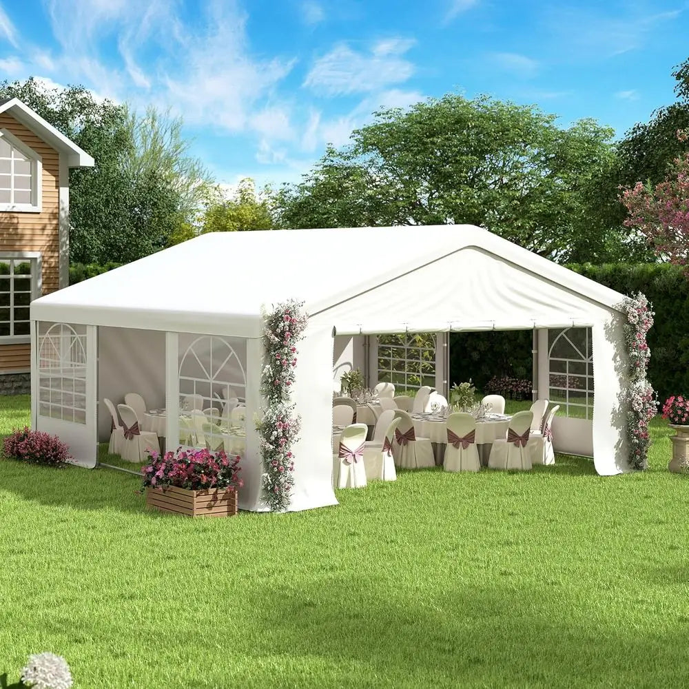 20 x 20t Party Tent Heavy Duty, Outdoor Wedding Tent with Removable Sidewalls, Event Gazebo Shelters or Party