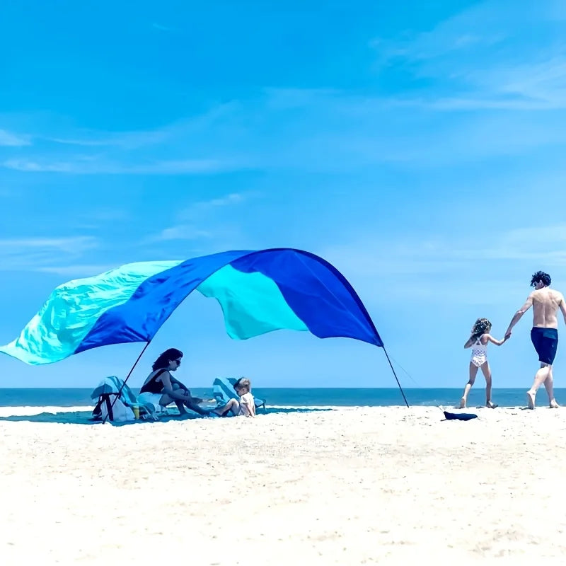 Portable Beach Canopy, Lightweight Sun Shade Shelter, UPF50+ UV Protection Beach Tent for Family, Camping,