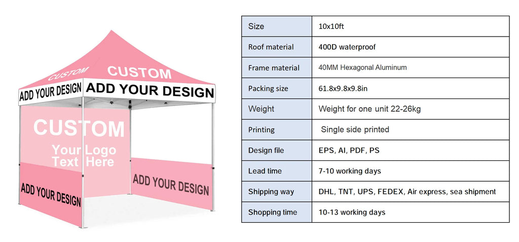 Exhibition Event Marquee Gazebos Custom Printed  Canopy Custom Tent Pop Up Foldable Tent Banner Table Flag