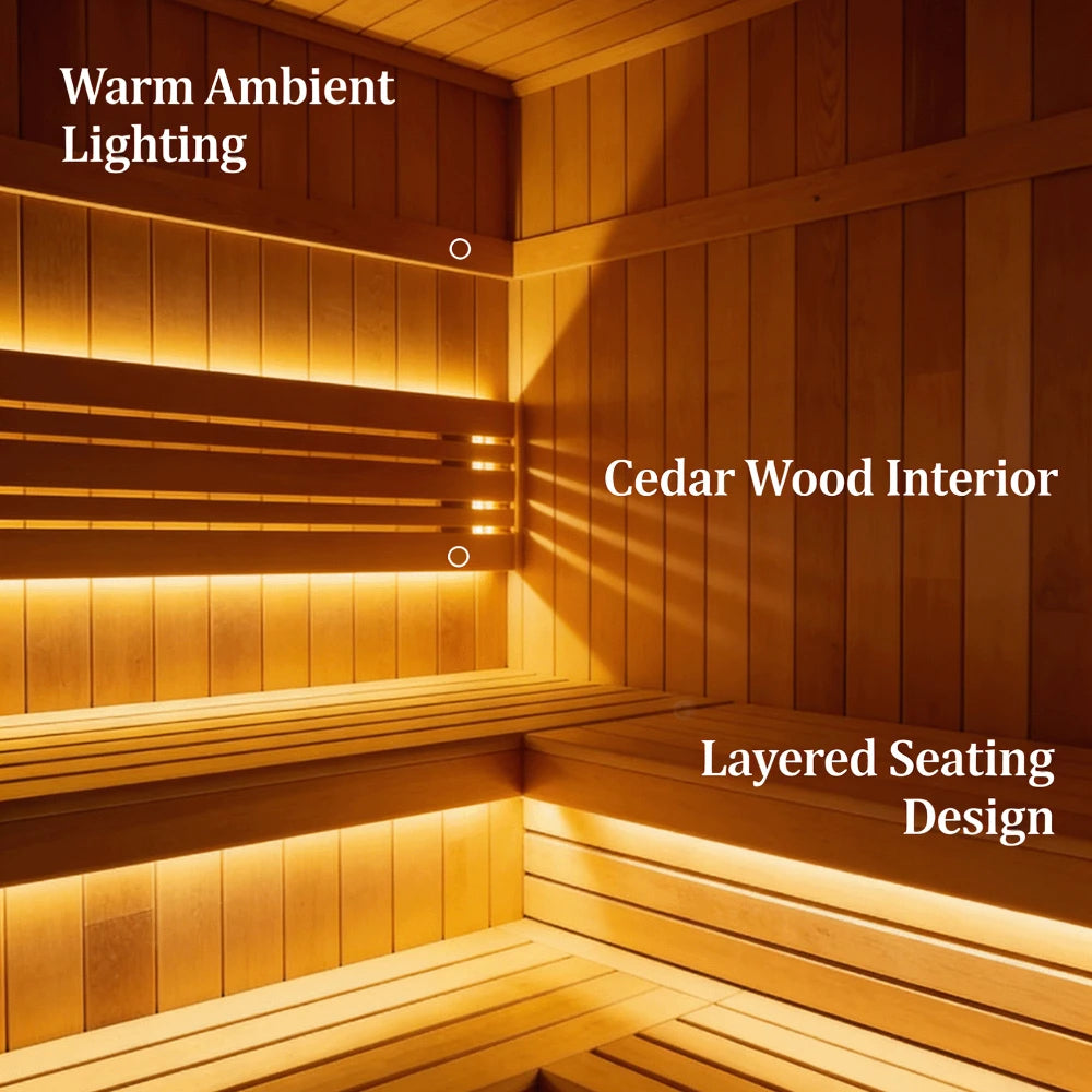 Sauna panoramique extérieur sur mesure, cabine de vapeur ronde, anti-corrosion, anti-fissuration, durable, chauffage intégré, spa à domicile
