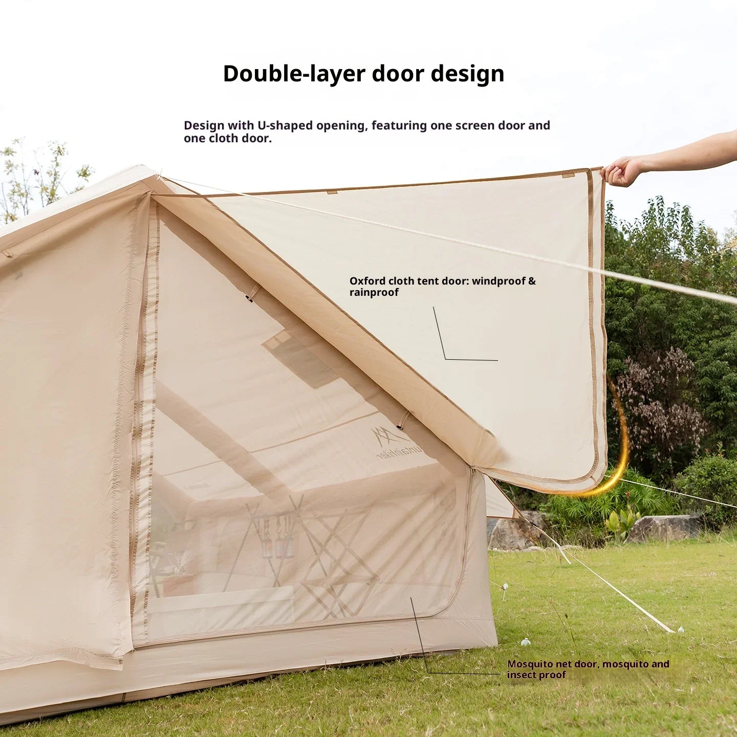 Mountainhiker Outdoor Camping Inflatable Tent Portable Folding Fully Automatic Rainproof Tourism 12 ㎡ Family House