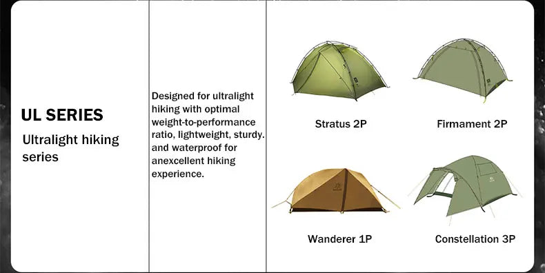 KAILAS New STRATUS Tent Ultralight Backpacking 2 Person Double Layer Waterproof Windproof Camping Hiking Survival Tent KT2503102