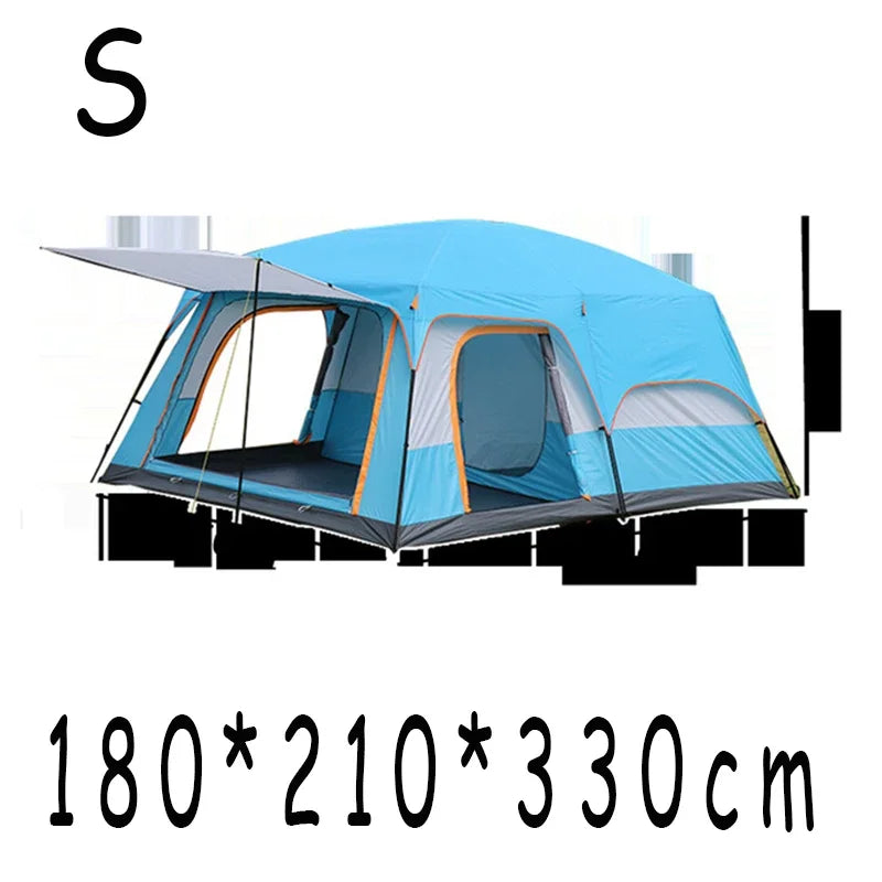 6 - 10 People Family Tour Hiking Picnic Rain-proof Mosquito-proof Wind-proof Camping Tent Outdoor  2 Rooms tent