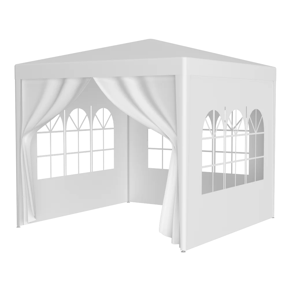 Tente de réception 10'x10' pour extérieur, gazebo robuste, auvent de mariage + 4 murs amovibles, vert