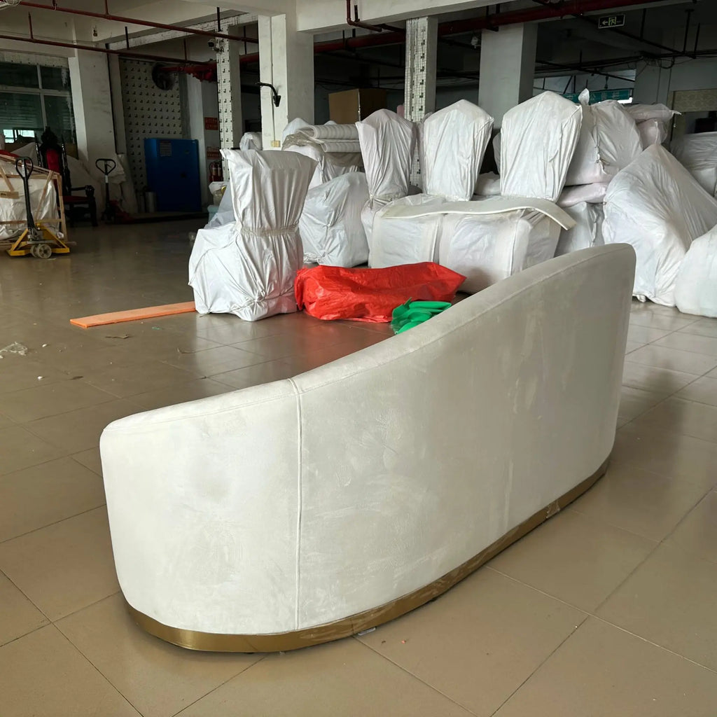 Customized light luxury fabric sofa curved sofa hotel clubhouse special-shaped sofa