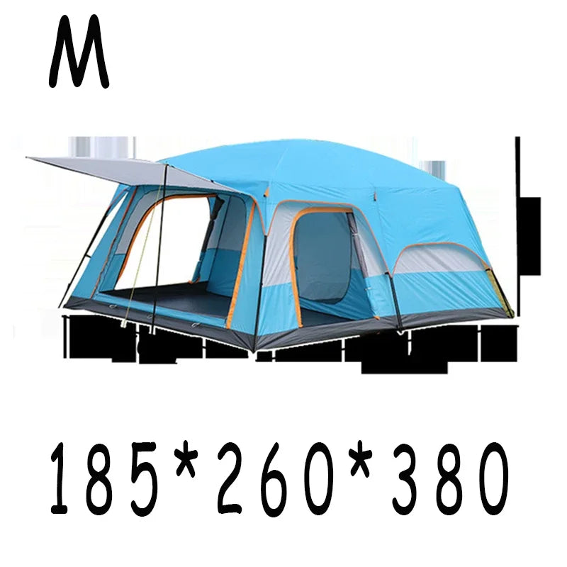 6 - 10 People Family Tour Hiking Picnic Rain-proof Mosquito-proof Wind-proof Camping Tent Outdoor  2 Rooms tent