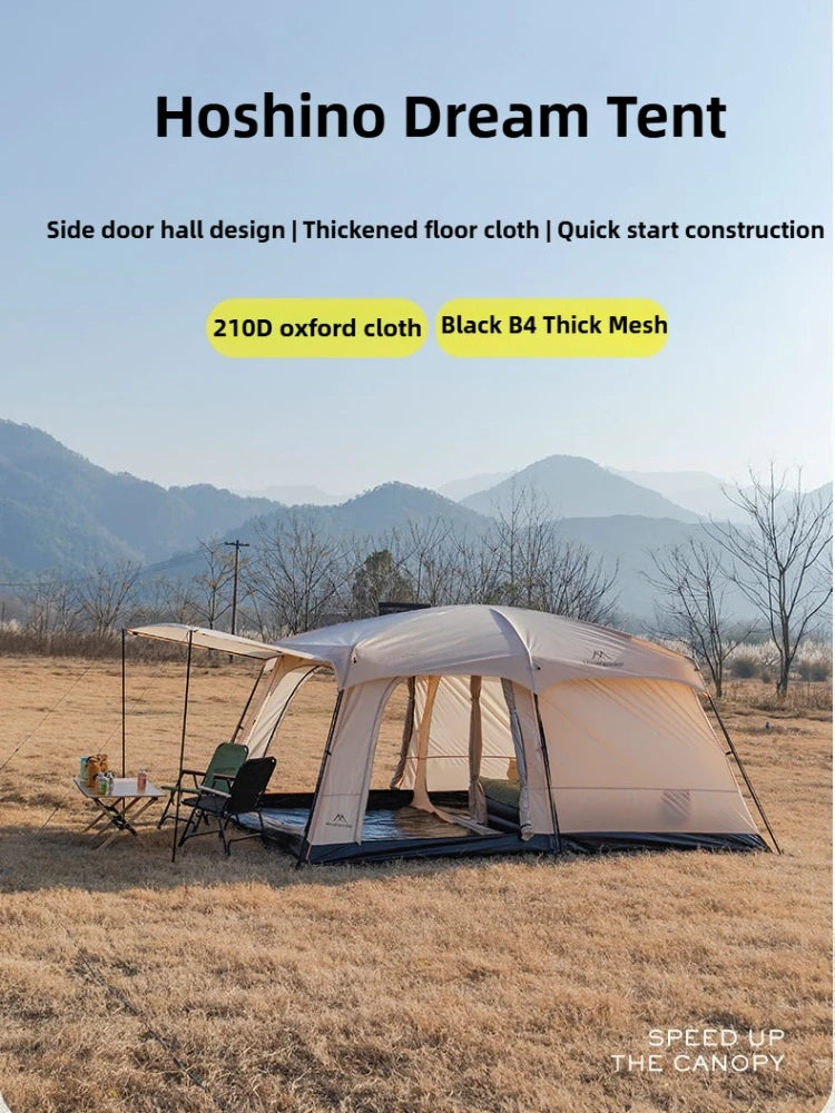 MOUNTAINHIKER Camping Family luxury Tent 3-12 Person Double Layers Oversize 2 Rooms Thickened Rainproof Outdoor Tour Equipment