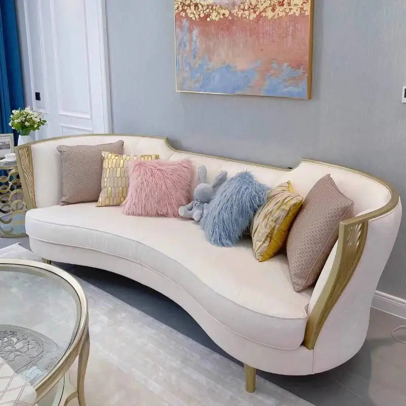 LJY Memory Italian Living Room Sofas Designer Gold Luxury Floor Sofa Living Room Bean Corner Banken Woonkamer Furniture For Home