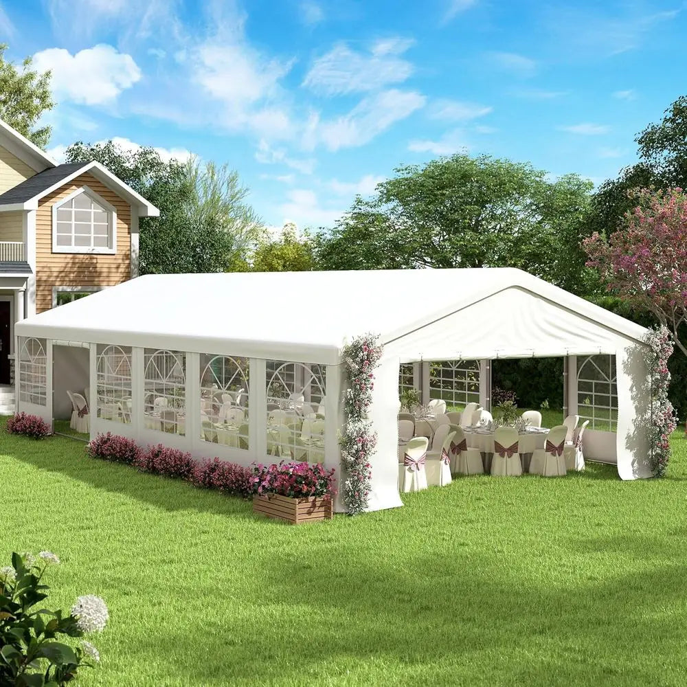 Heavy-Duty 20x40 Outdoor Party Tent with Removable Sidewalls for Weddings and Events