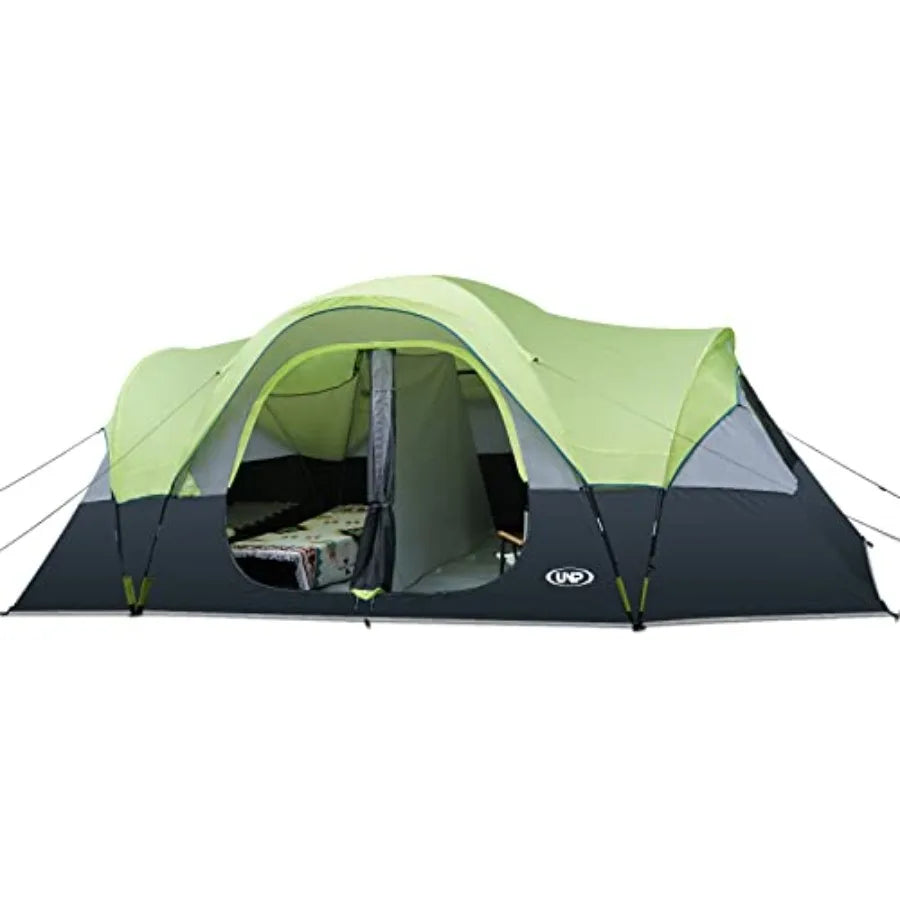 Camping Tent 10-Person-Family Tents, Parties, Music Festival Tent, Big, Easy Up, 5 Large Mesh Windows, Double Layer, 2 Room, Wa