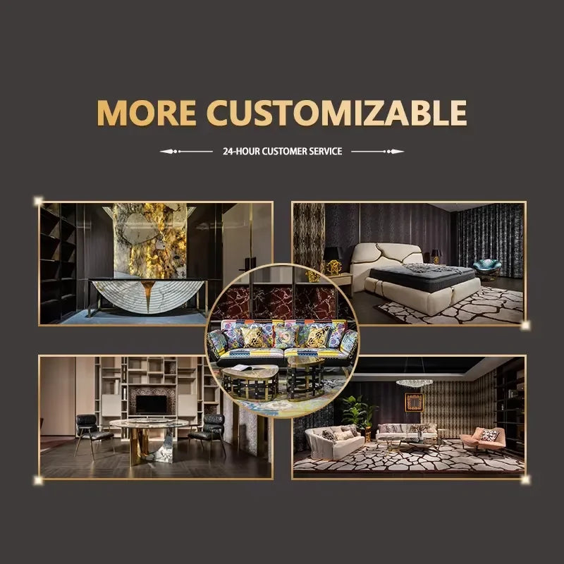 European Style Velvet Fabric Sectional Sofa Set with High Density Sponge for Living Room Hotel & Mall Furniture