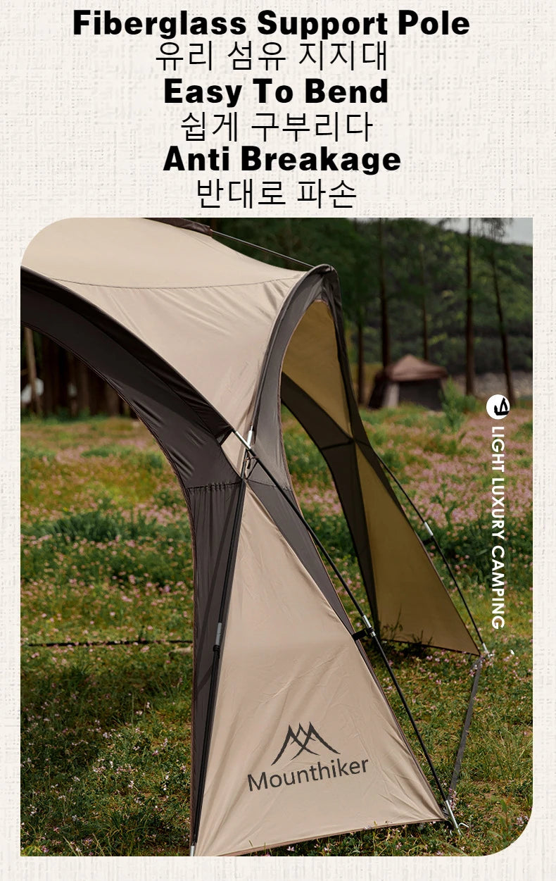 MOUNTAINHIKER 8-10 Person Outdoor Camping Dome Tents Light Luxury Round Gazebo Big Canopy Large Awning Pergola House