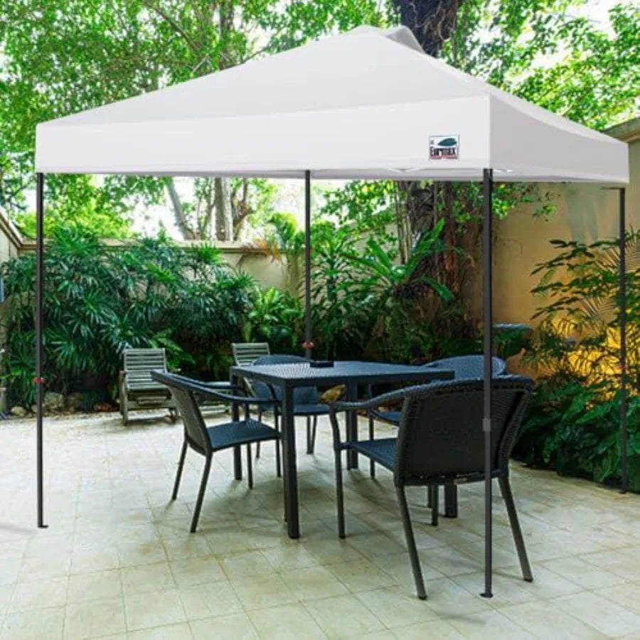 Outdoor events portable 10x10ft pop up canopy tent in navy blue nylon with instant openclose mechanism and bonus 4 sand bags