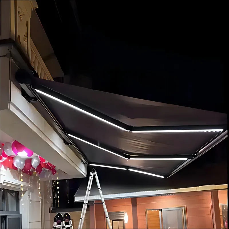 Automatic Awning Outdoor Cassette Foldable Awning Sun Shades Outdoor Retractable Awning Garden Buildings