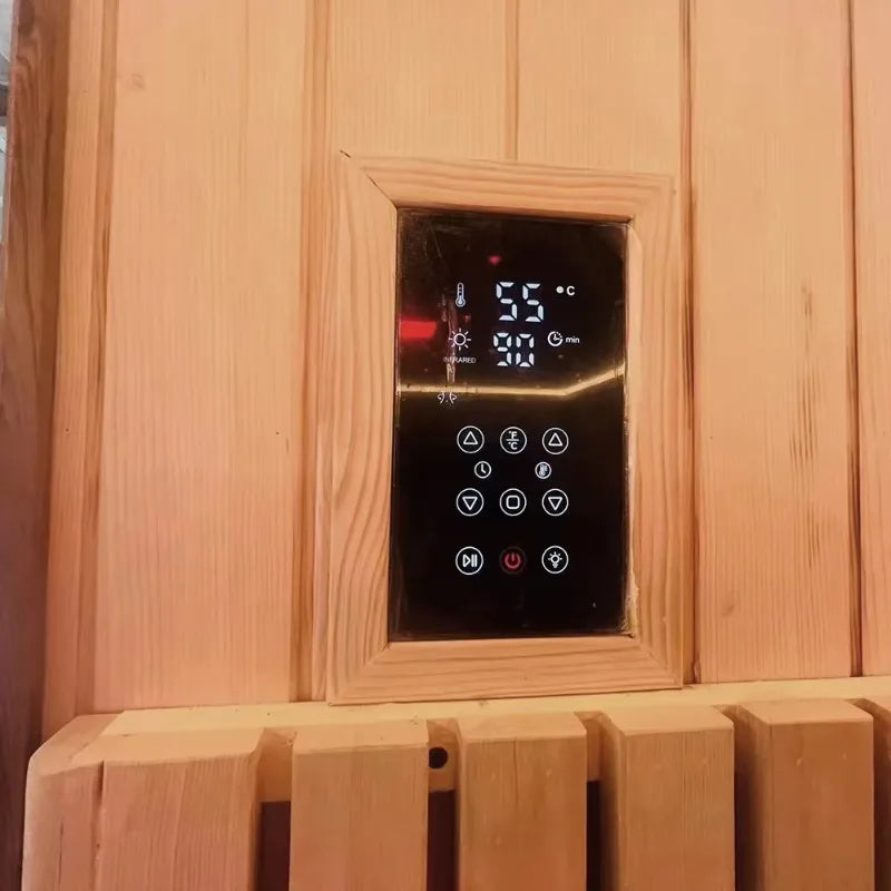 Sauna personnalisé en bois traditionnel pour 2-3 personnes, en cèdre rouge et en hemlock canadien, pour l'extérieur