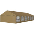 [Free Shipping] 20' x 40' Party Tent, Outdoor Canopy Tent with Removable Sidewalls, 12 Windows for Parties, Wedding, Events, BBQ, Brown