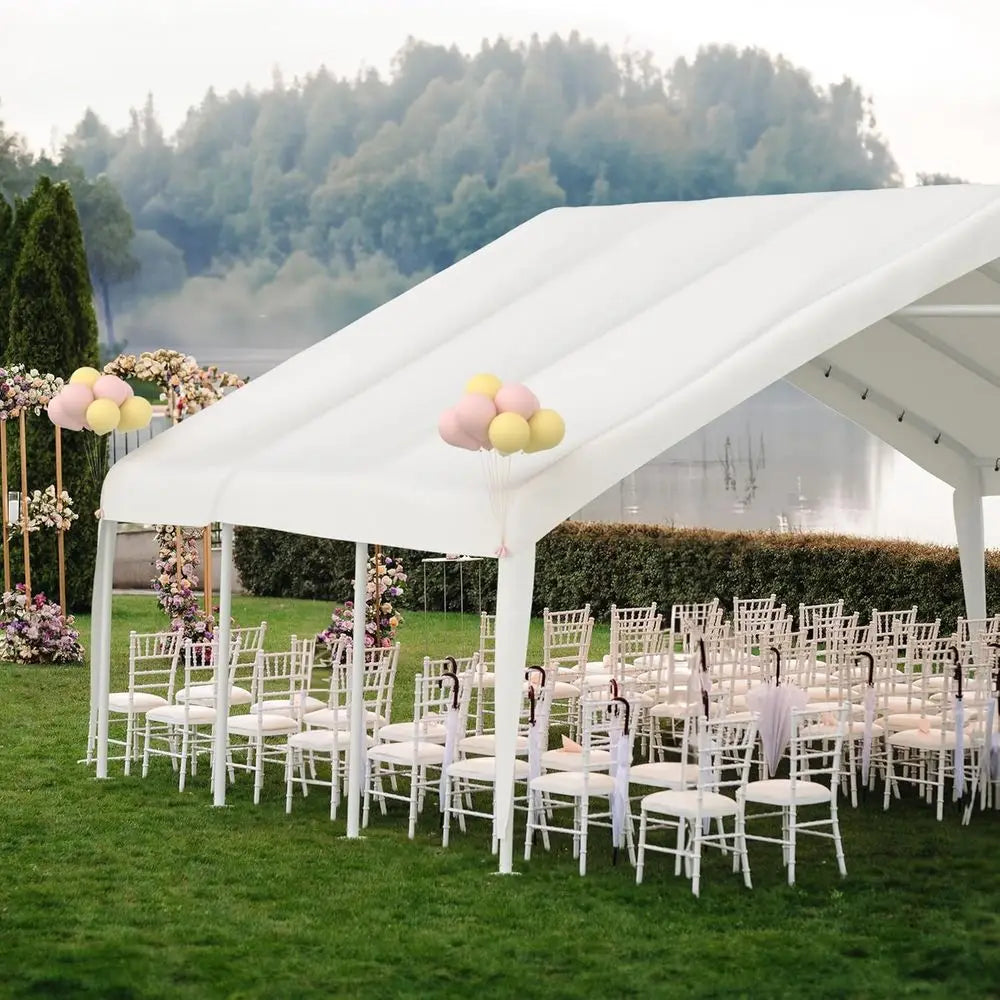 Abri de jardin métallique 20x20 avec parois latérales, idéal pour les mariages et les fêtes, tente gazebo 3 pièces