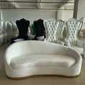 Customized light luxury fabric sofa curved sofa hotel clubhouse special-shaped sofa