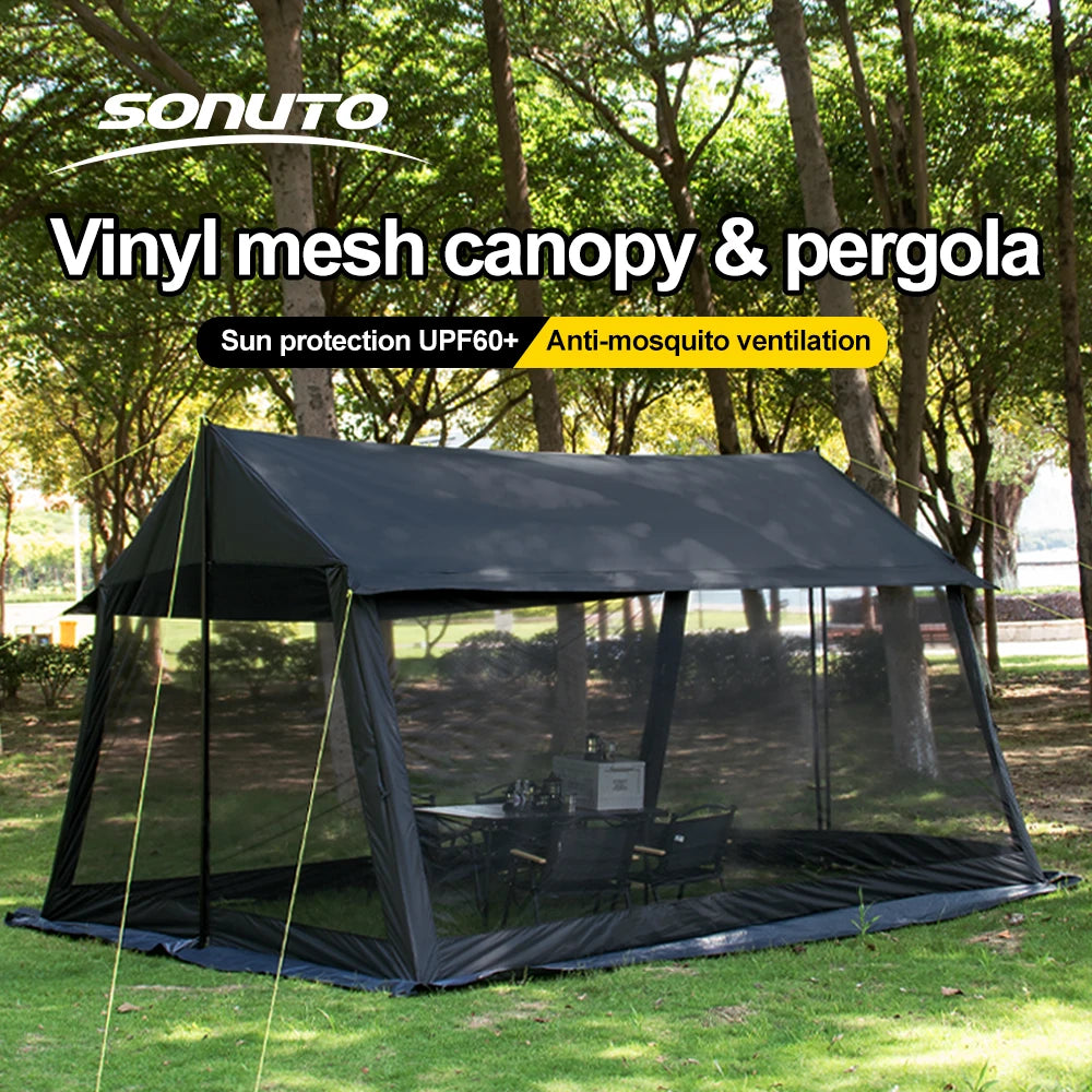 Sonuto 210D Automatic Camping Tent Large Instant Pop-up Family Tent Waterproof Anti-Mosquito Sun Shelter for Outdoor Beach Park