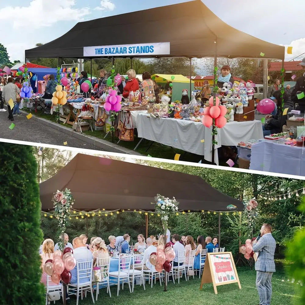 10x30 Pop  Canopy Heavy Duty with 8 Removable Sidewalls, Commercial Portable Tents for Parties Ez  Canopy AllWeather Windpr