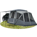 59 Person SUV Tent with Screen Porch and Awning for Family Camping, Weather Resistant and Portable Van or Car Tent, Includes Ra