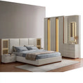 # Ensembles de chambre à coucher en cuir de luxe, lit double moderne avec rangement, pour appartement et hôtel, ensemble de meubles de chambre king size