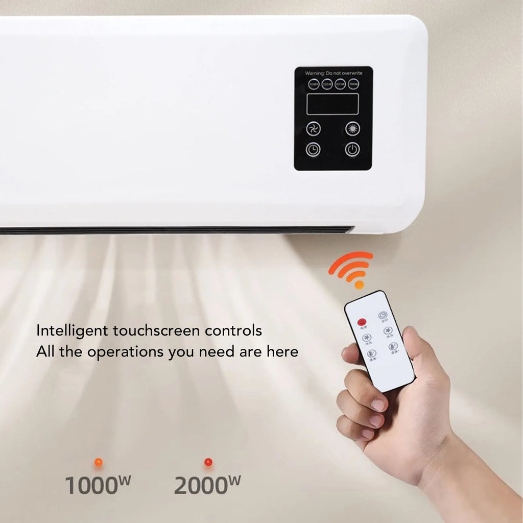 Wall Mounted Conditioner Heater Adjustable Wall Mount Portable Conditioner  Fast Heating Energy Saving for Bedroom
