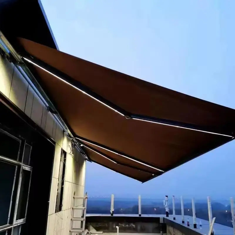 Modern outdoor retractable aluminum patio awning, awning can be customized in style,