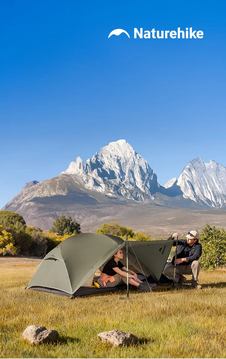 Naturehike Mongar Pro 123 Ultralight Three Season Outdoor Waterproof 20D Nylon Hiking Tent 2 Person Rucksack Camping Riding Tent