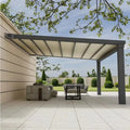 Any Size Custom Wholesale Premium PVC Fabric Cover Motorized Gazebo Auto Retractable Waterproof Outdoor Patio Canopy