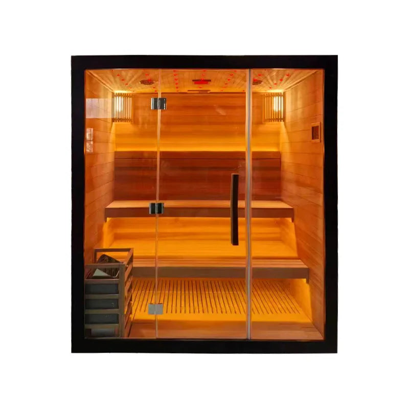 Sauna extérieur, espace de repos, maison en bois, sauna carré préfabriqué en cèdre