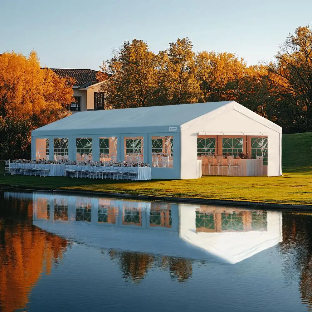 20x40ft Party Tent Heavy Duty Outdoor Canopy Tent Carport Wedding Event Shelter BBQ Wedding Tents for Parties with Storage Bags