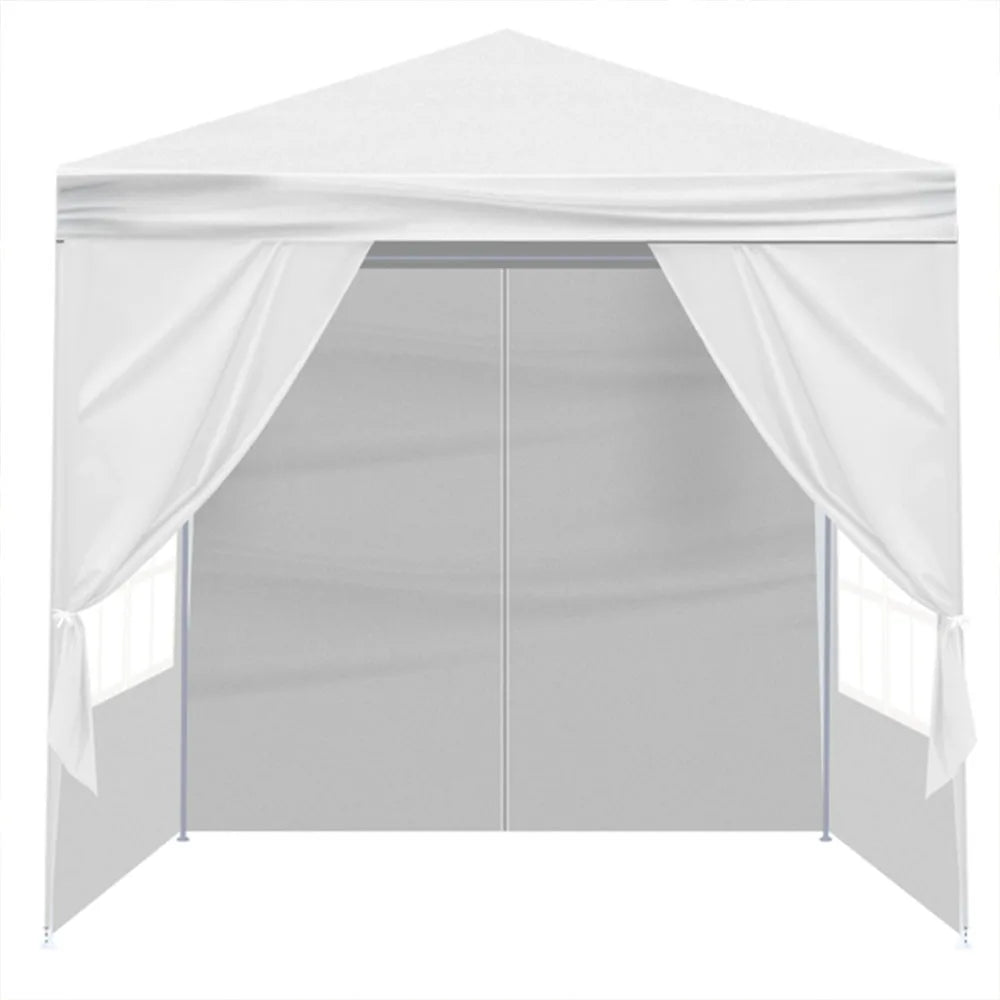 Gazebo de jardin extérieur de 6,5x6,5 pieds, tente de fête de mariage, chapiteau avec 4 parois latérales amovibles
