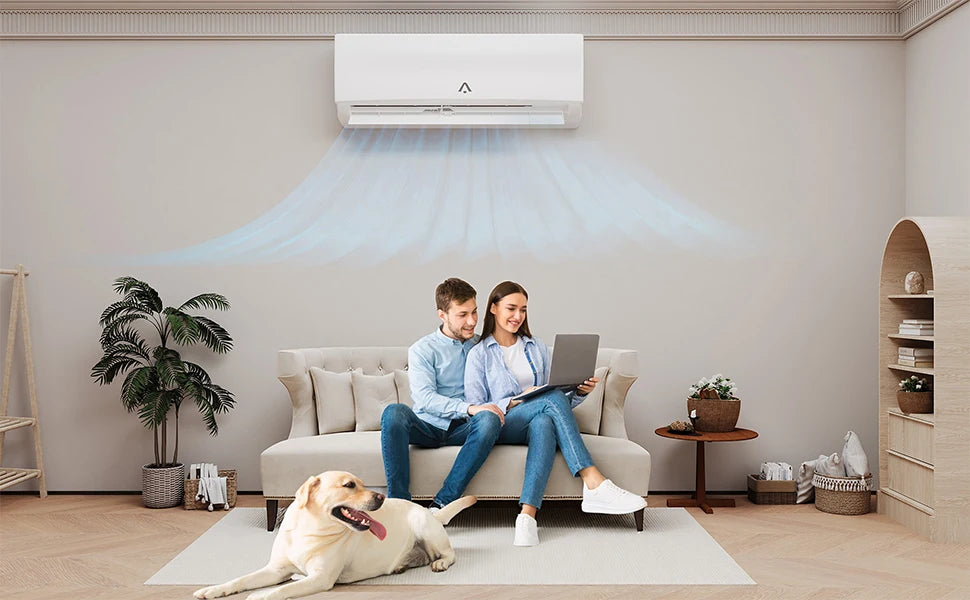 Garvee 20 SEER2 9000 BTU Mini Split Air Conditioner & Heater, Wifi Enabled Ductless Inverter AC Unit with 230V Energy Saving System, White