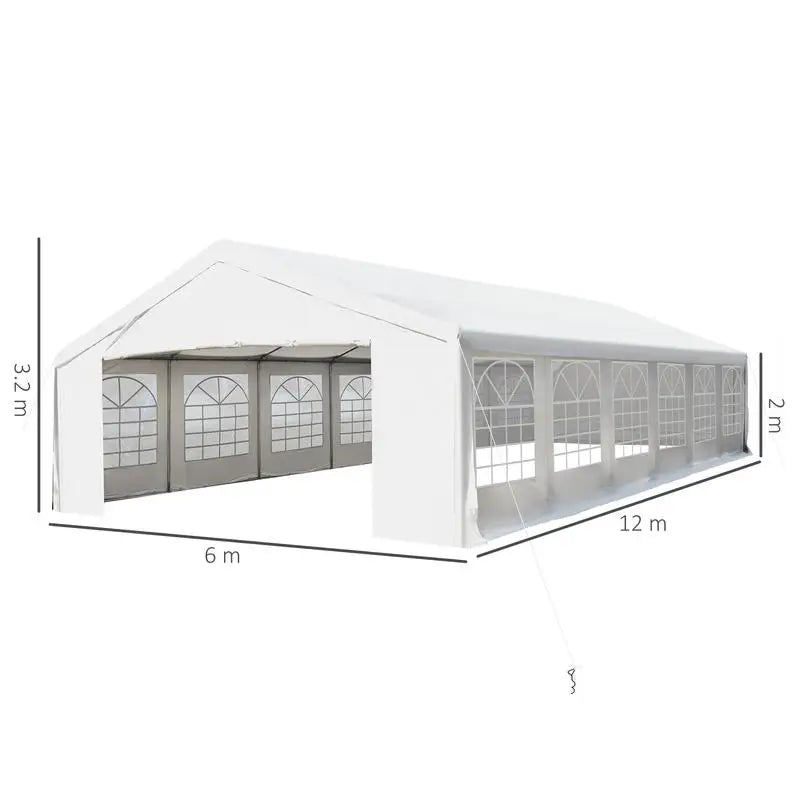 40'x20' Heavy Duty Large Party Tent & Carport with Removable Sidewalls, Windows, Portable Garage Canopy Tent, Sun Shade Shelter for Parties Wedding Outdoor Events, White