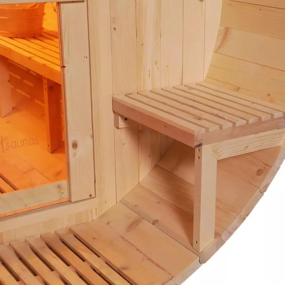 Sauna familial extérieur durable en bois de pin, sauna traditionnel à vapeur