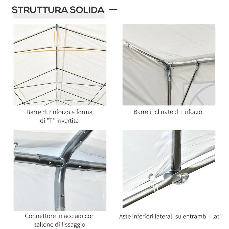 40'x20' Heavy Duty Large Party Tent & Carport with Removable Sidewalls, Windows, Portable Garage Canopy Tent, Sun Shade Shelter for Parties Wedding Outdoor Events, White