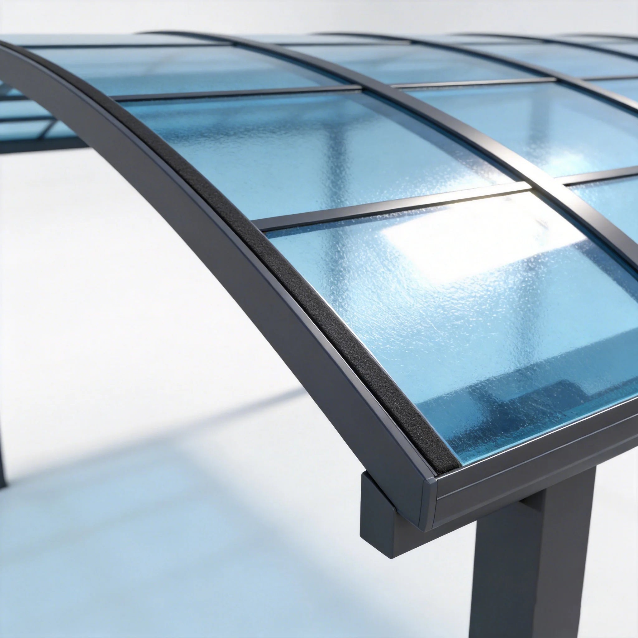 Modern Aluminium Carport, Tough Polycarbonate Canopy, Multi-scene Single Carport,Snow & Hail Resistant Shelter for Private Homes