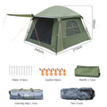 Night Cat 4 Person Pop Up Camping Tent, Blackout Cabin Tent with Vestibule & Rainfly, Waterproof Instant Easy Setup Family Tent, Dark Room Outdoor Tent for Camping, Hiking, Backyard