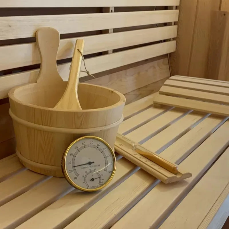 Sauna personnalisé en bois traditionnel pour 2-3 personnes, en cèdre rouge et en hemlock canadien, pour l'extérieur