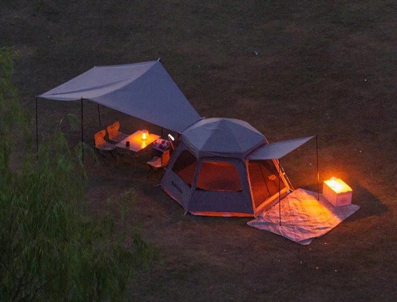 Naturehike BLACKDOG Qiyun 3-Speed Hexagonal Tent Sunscreen Stable Cooling Sensation Strong Wind Resistant Fiber Support With 360