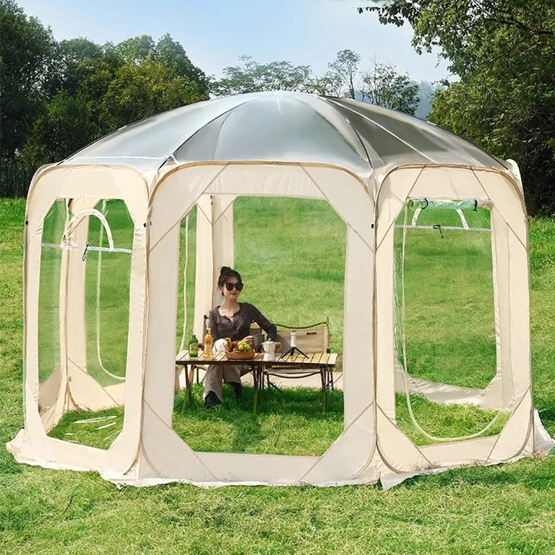 New Star Tent Transparent Bubble House Sun Room 4-10 Person PVC Courtyard Restaurant Shed Camping Supplies Outdoor Camping