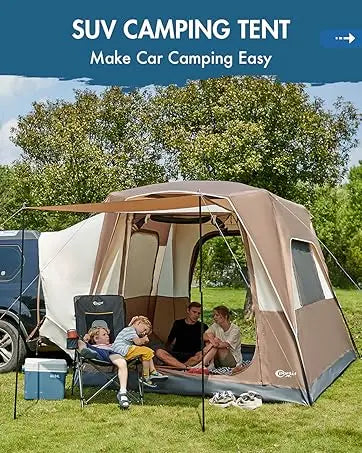 6 | 8 | 10 Person Family Camping Tent with Porch, Big Family Camping Tent with Tall Height, Good Ventilation, Water Resitant Large Tent for Outdoor Camping, Backyard